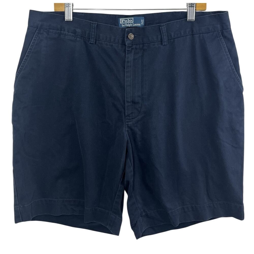 Vtg Polo Ralph Lauren Chino Short 38 Cotton Navy Blue Nautical 90s Preppy Men’s